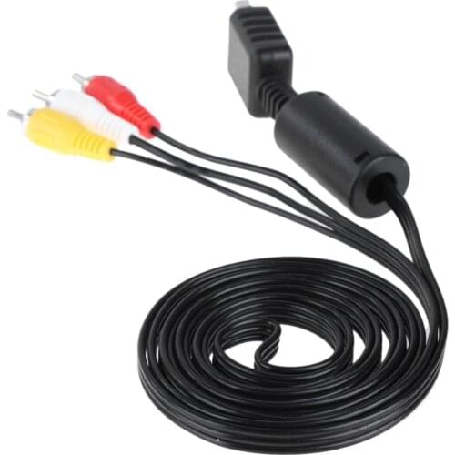 Wholesale 6 Feet (1.8M) Audio Video AV Cable To RCA, for PS2 PS3 PS4 PS5 for Playstation System Video Connector 30pcs/lot