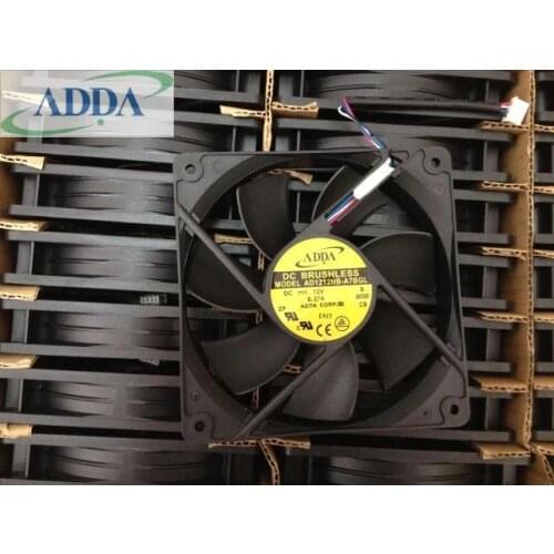 Wholesale FOR ADDA AD1212HB-A7BGL 12025 12cm 120mm DC 12V 0.37A 4wire PWM 120x120x25mm 4-wire server cooling fan