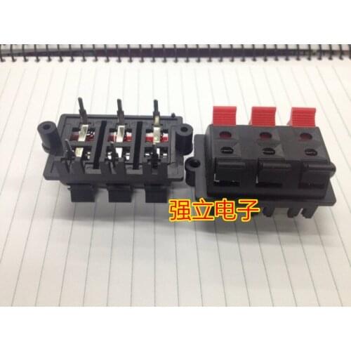 Original new 100% speaker wiring column WP2-6 terminal audio wiring terminal 3 rows of two test clips