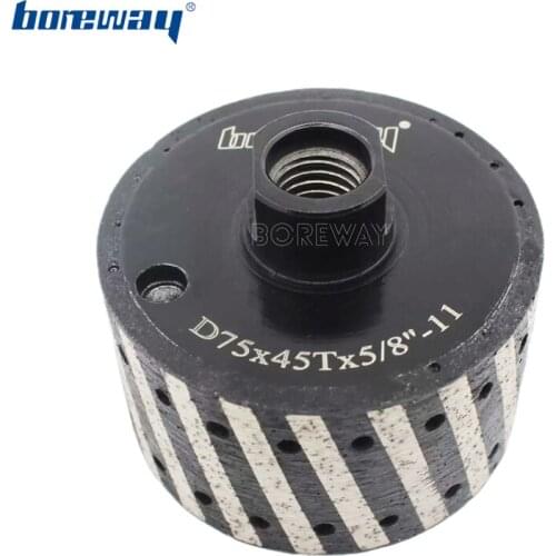 Supply D75*45T*5/8-11" Resin Filled Coarse Diamond Drum Wheel For Grinding And Polishing Slab Free Shipping