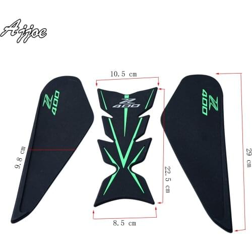 For Kawasaki Z400 2017 2018 2019 Motorcycle Tank Pad and Side Gas Tank Anti Slip Protective Pad