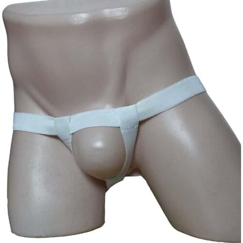 Sexy Male Stretchy Nylon Strappy Jock Strap G-String with Cock Bandage String Fantasy Hot Underwear Thong Bikini Lingerie