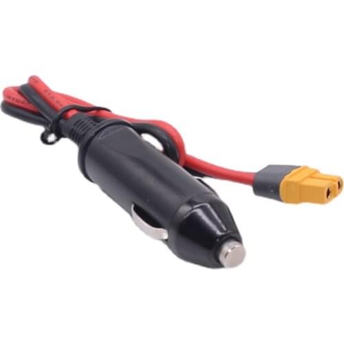 Car cigarette lighter plug to XT60 socket 2.5 square bold line car lithium battery connection line conversion line length 30CM