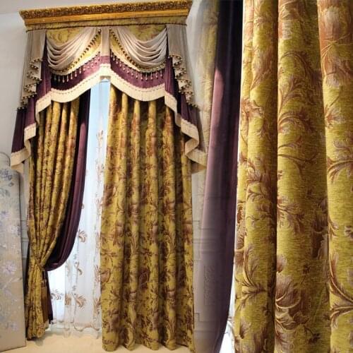 Curtains Tulle for Living Room Dining Bedroom Valance Luxury European Style Thickening Shading Modern Window Mantle Villa