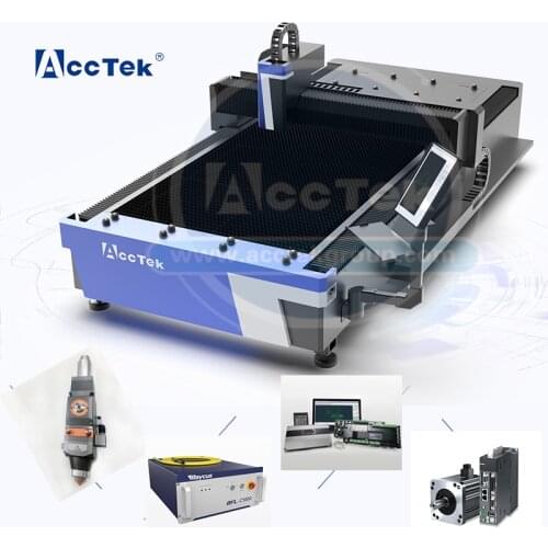 Discount RECI 1000w 1530 metal fiber lazer cutting machine stainless steel copper aluminum etc