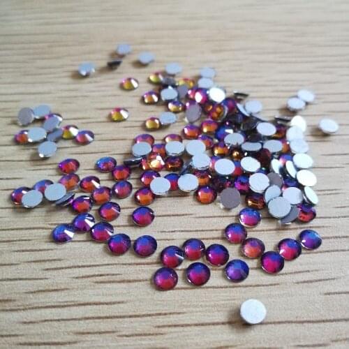 Ss16 blue volcano color crystal non hot fix rhinestones hot fix nail rhinestones for nail art