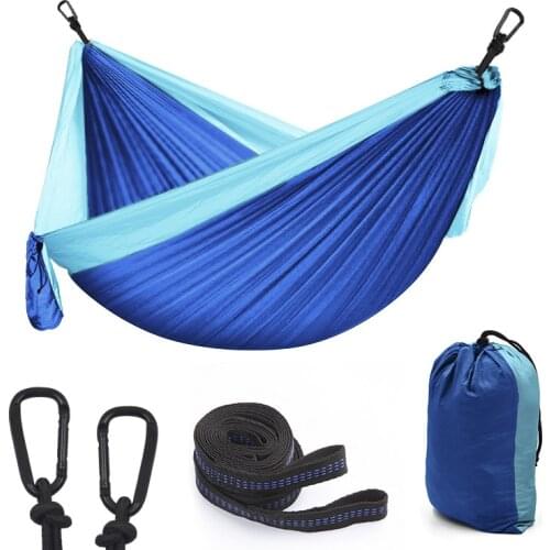 Ultralight Outdoor Camping nylon Hammock Sleep Swing Tree Bed Garden Backyard Furniture Hanging Double Hammock Chair Hangmat