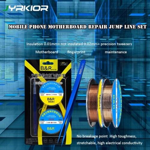 Ultra-Fine Jump Wire PCB Link Wire Fingerprint Maintenance Golden Welding Fly Line Mobile Phone Motherboard Repair Tools