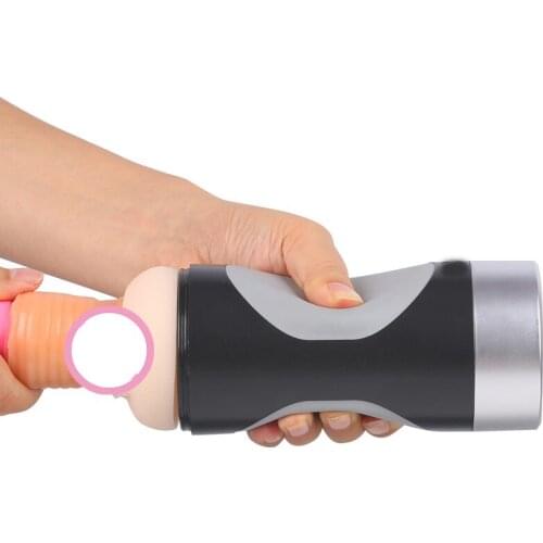 Smart Charging Vibrator Aircraft Cup Male Masturbator with Sync Female Sexual Vocalizations Pussy Realistic Vaginal Passion Cup