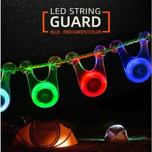 1 Pcs Waterproof LED Tent String Rope Guard Hanging Lights Mini Flashlight Outdoor Camping Warning Safety Lamp for Dropshipping