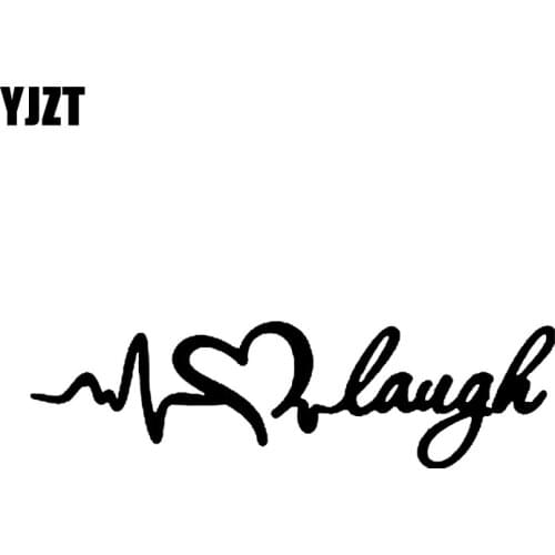YJZT 15CM*4.2CM Live Love Laugh Funny Lady Driven Kiss Woman Car Sticker Vinyl Decal Black/Silver C3-0311