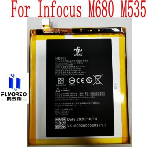 100% New High Quality 2600mAh HE306 Battery For Infocus M680 M535 Mobile Phone