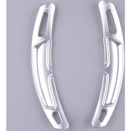 2pcs Silver Aluminum Alloy Steering Wheel Shift Paddle Shifter fit for Porsche Panamera Macan Cayenne 2016 2017