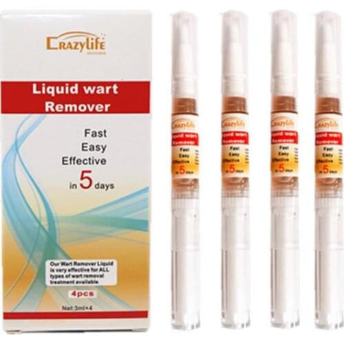 4*3ml Wart Removing Liquid Effective Skin Tag Remover Pen Skin Repair Pen Medical Kill Remover Foot Corn Skin Tag Mole