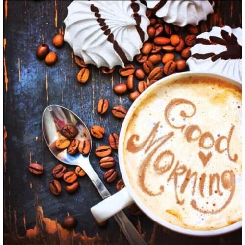 Full 5D DIY Diamond Embroidery Coffee Scenery Square/Round Full Diamond Painting Cross Stitch Embroidery Crafts Decoration Gift