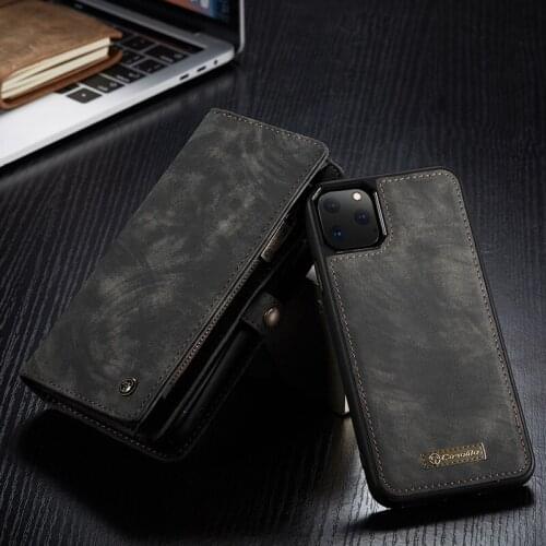 For Iphone SE 2020 7 8 Plus Retro Multifunction Wallet Luxury Genuine Leather Magnetic Phone Case For Iphone X XS 11 Pro Max XR