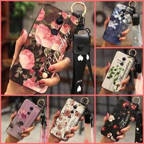 Flower Lanyard Phone Case For Xiaomi Redmi 5 Plus Wrist Strap Dirt-resistant Shockproof Wristband