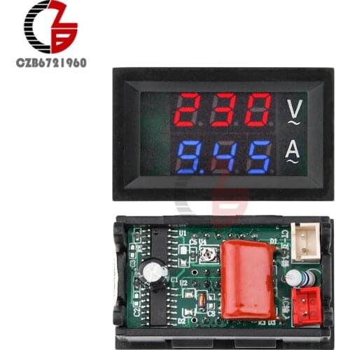 AC 50-500V 100A Voltage Current Meter Digital Voltmeter Ammeter 110V 220V Voltammeter Car Volt Amp Tester Detector +Transformer