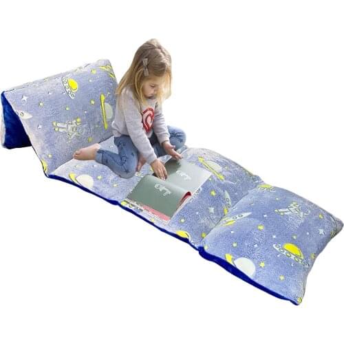 Glow In Dark Pillow Bed Floor Lounger Cover For Kids Fold Out Lounger Cushion