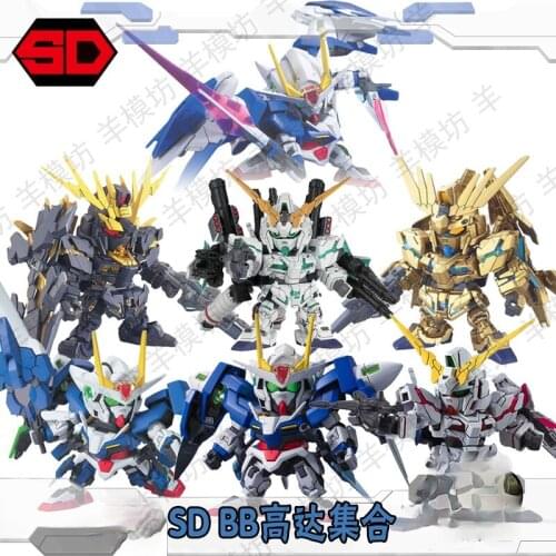 Gundam Kaiyue SD Banshee Fully Armed Unicorn Goddess of Destiny 00RQ Flying Wing Seven Sword Model Decoration Toy Gift