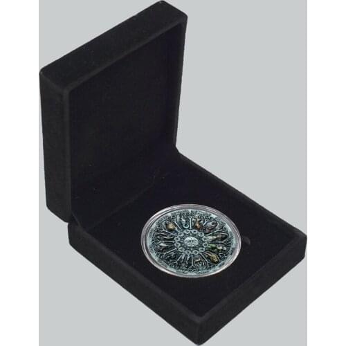 Nice Tuvalu Zodiac Challenge Silver Coin The Sign of Zodiac Constellation Colorful Souvenir Coins with Box