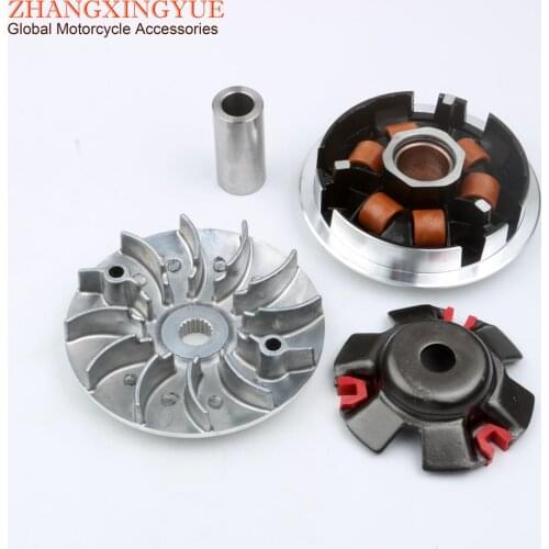 Scooter variator kit Racing roller 18x14mm 14g & Fixed Drive Half Pulley for SYM Fiddle 2 Jet 4 Orbit 1 Symphony 125cc 150cc 4T
