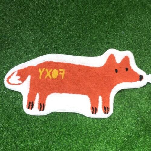 Cartoon Fox Shape Door Mat Anti-slip Floormat Carpet Toilet Tapete Water Absorption Non-slip Porch Bedroom Soft Rug