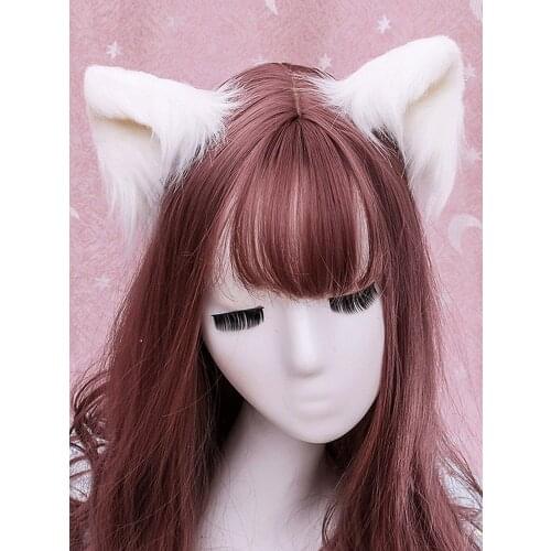 Sweet Plush Animal Ear Headdress Simulation Animal Ear Hairpin Lolita Headdress Hairpin Party Costume