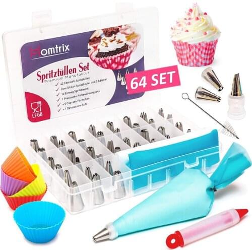 Reusable Pastry Bags+42*Nozzle Set Pastry Bag Tips Kitchen DIY Cake Icing Piping Cream Cake Decorating Tools