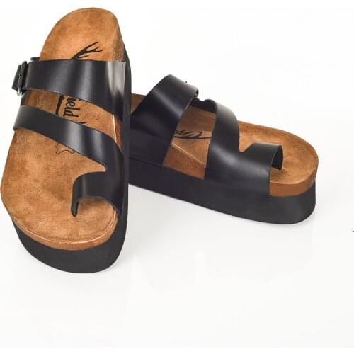 Moosefield Genuine leather New 2021 Comfortable flat eva sole for summer season Orthopedic anti-slip Womens slippers