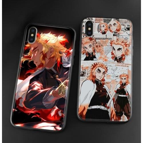 Kyojuro Rengoku Kimetsu no Yaiba For iPhone SE 6s 7 8 Plus X XR XS 11 Pro 12 mini Max soft silicone Phone case cover shell