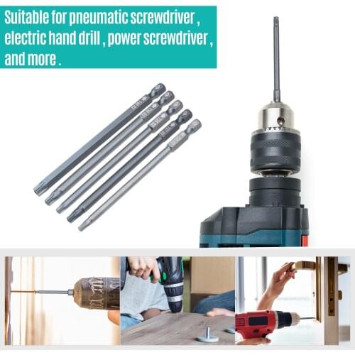 10-Piece Security Torx Bit Set 1/4-inch Drive Tamper Proof Torx Bit Set 3.93-inch Long S2 Steel Magnetic Screw Driver Bit Set
