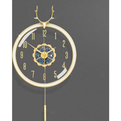 Nordic Wall Clocks Home Decor Modern Metal Wall Watch Luxury Kitchen Clock Gold Creative Living Room Bedroom Decoration Gift