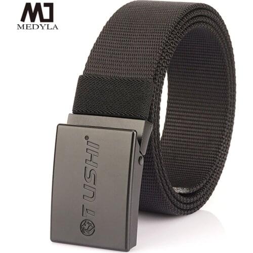 NEW Male High Quality Nylon Belt Waist Unisex Metal buckle Military Fans Tactical Canvas Belt For Man BLL2038