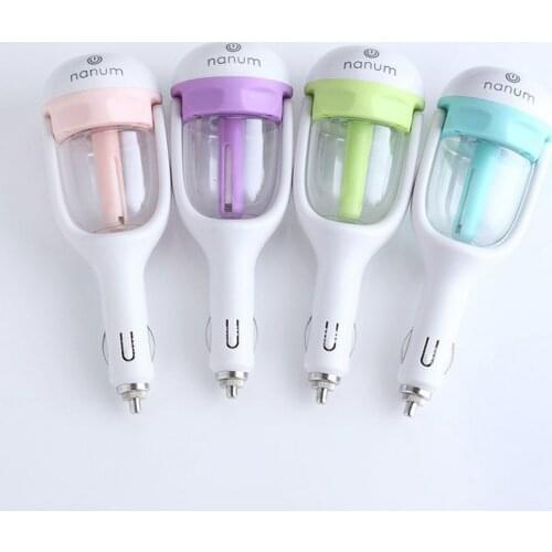 2021 New Mini 12V Car Steam Humidifier Air Purifier Aroma Diffuser Essential Oil Diffuser Car Humidifier Many Colors Air Fresh
