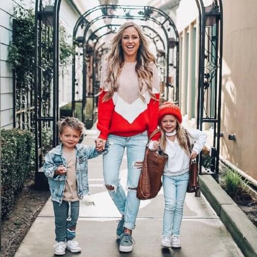 Autumn Winter Women Knitted Sweater 2021 New Fashion Loose Splice Pullovers Female Long Sleeve Casual Patchwork Vintage Sweater