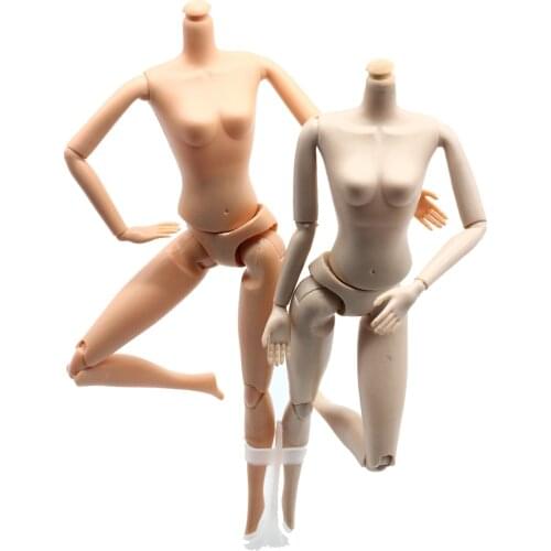 1PCS Plastic Doll Naked Body 1/6 Barbies DIY 12 Joints Doll Body Without Head Dolls Girl toys Toy
