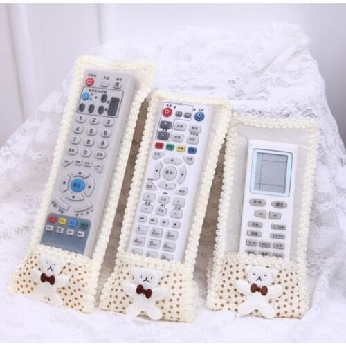 Lace Fabric Craft Dust Cover Protection Case 3 Colors for TV Remote Control Air Conditioning Remote Control FC131