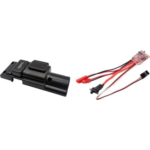 RC ESC 20A Brushed Motor Speed Controller & for WPL D12 1/10 Metal Lower Chassis Armor Protector Skid Plate
