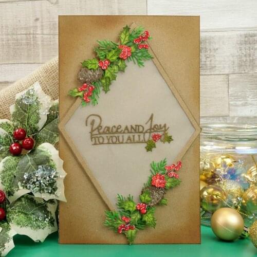 Panalisacraft Christmas Holy leaves Metal Cutting Dies Stencils for DIY Scrapbooking/album Decorative Embossing DIY Paper Cards