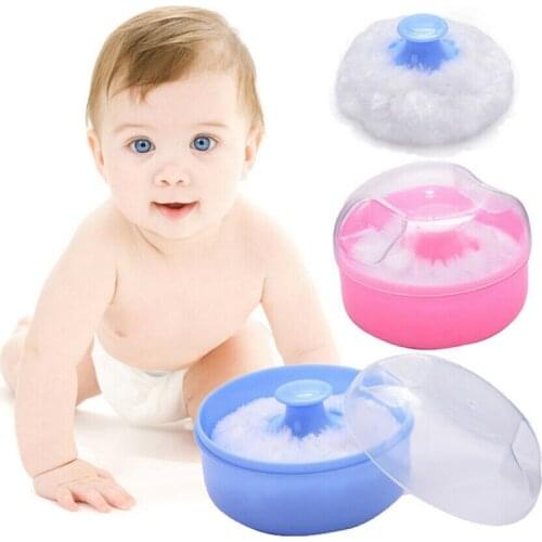 Cosmetic Puff Baby Soft Face Body Cosmetic Powder Puff Sponge Box Case Container Suitable children adults Cosmetics Beauty Tool