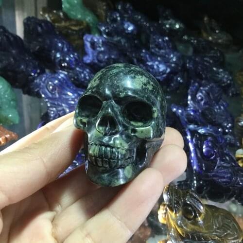 Natural Rock crystal skulls Kambaba Jasper hand-carved crystal skulls for Decoration