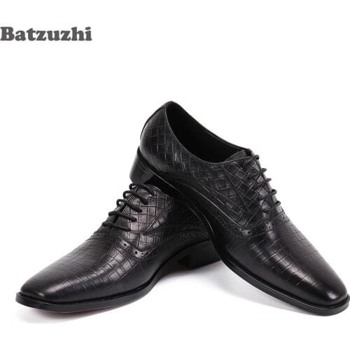 Batzuzhi Genuine Leather Shoes Men New Mens Leather Shoes Black Soft Formal Business Leather Shoes Men Flats Zapatos Hombre