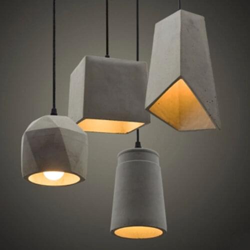 Vintage Cement Pendant Lights Industrial Nordic Bedroom Living Room Kitchen Hanging Lamp Art Deco Bar Dining Room Light Fixtures