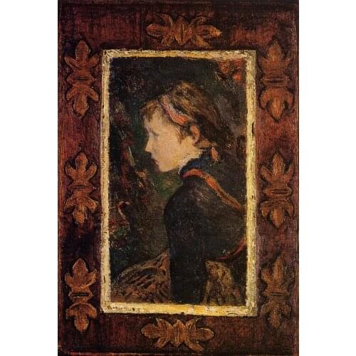 High quality Oil painting Canvas Reproductions Portrait of Aline (1884) by Paul Gauguin hand painted