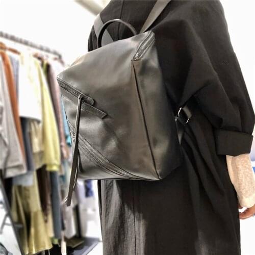 Women geunie leather black large capacity backpack for female vintage first layer cowhide high quality soft shoulder bag