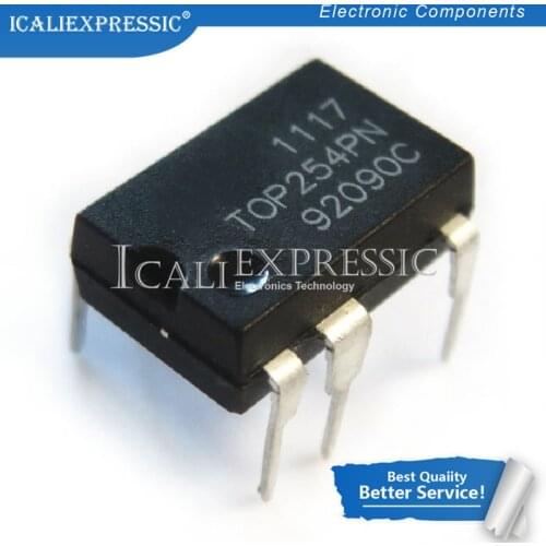 10PCS TOP254PN TOP254P TOP254 DIP-7 LCD driver management chip IC New Original In Stock