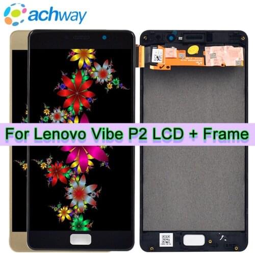 100% testedLCD For 5.5" Lenovo Vibe P2 LCD Display Touch Screen Digitizer Assembly With Frame For Lenovo P2 P2c72 P2a42 LCD