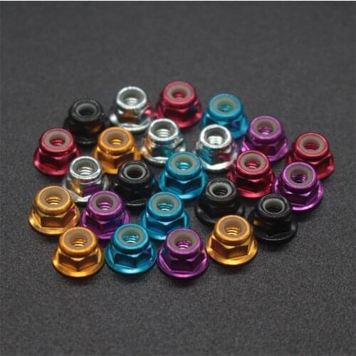 102049 HSP (02190) Upgrade Spare Parts For 1/10 R/C Model Car Purple Aluminum Nylon Nut M4 102049