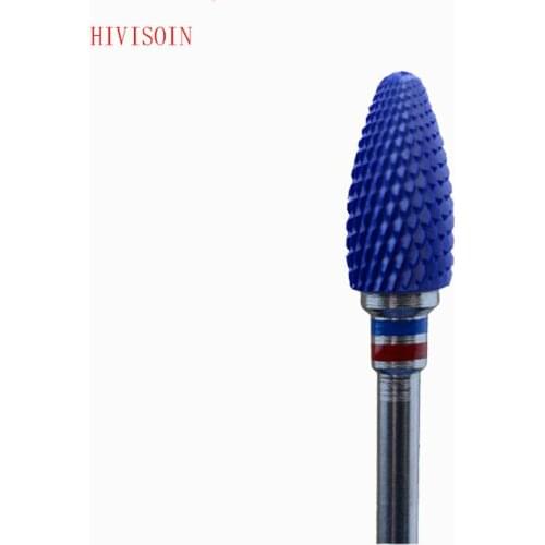 15pcs -Bullet Shape -Blue Zirconia Ceramic Dental Lab Burs - Double Coarse-Cross Cut-3601.060